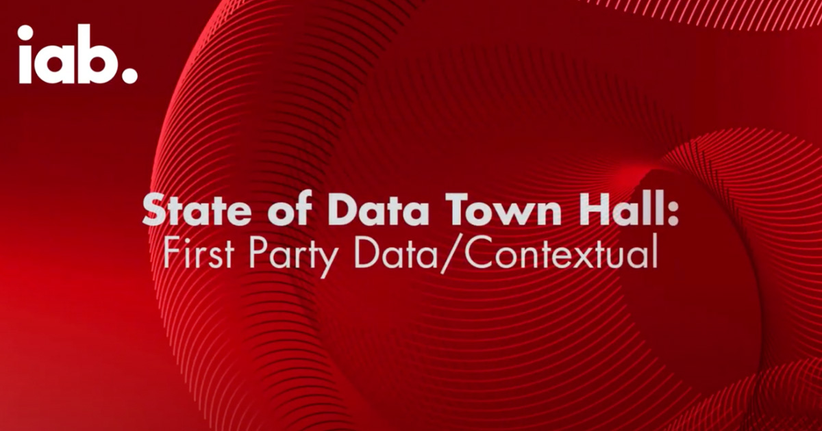 Title card for the IAB State of Data Town Hall