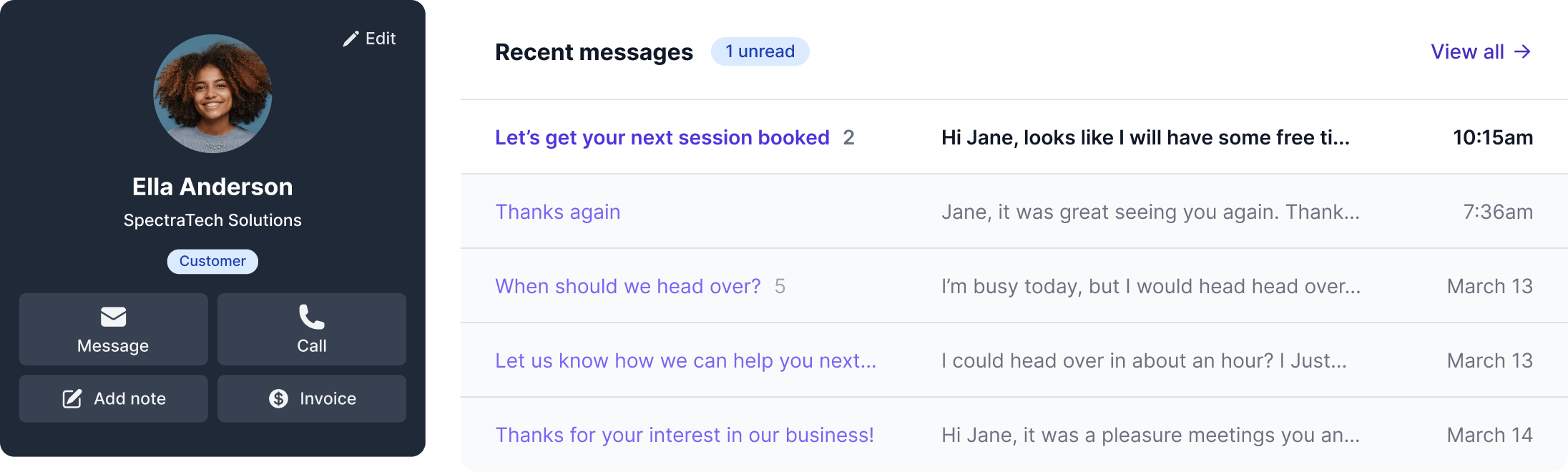 Manage your customers messages
