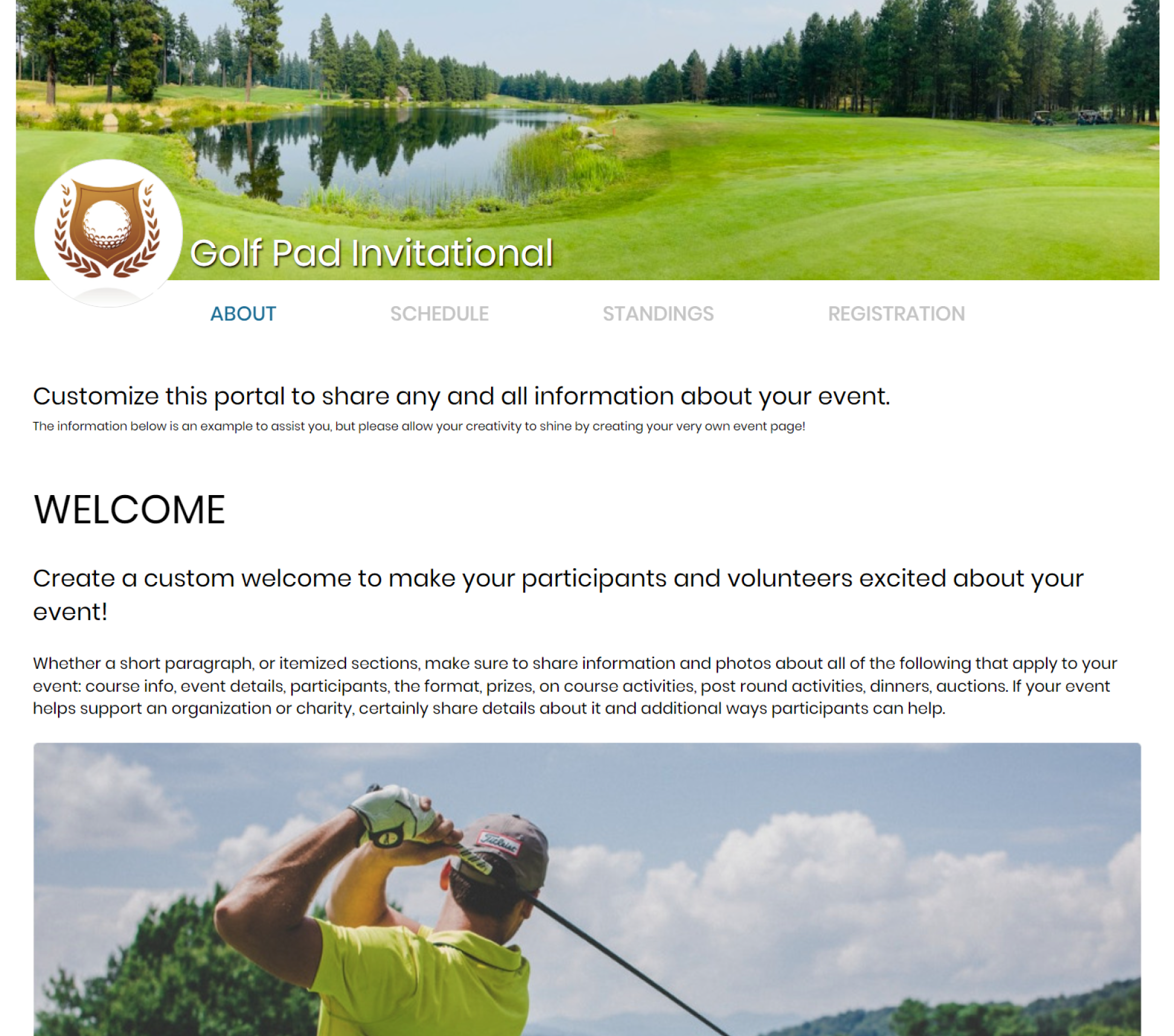 Golf Pad Events - Your free golf tournament management solution
