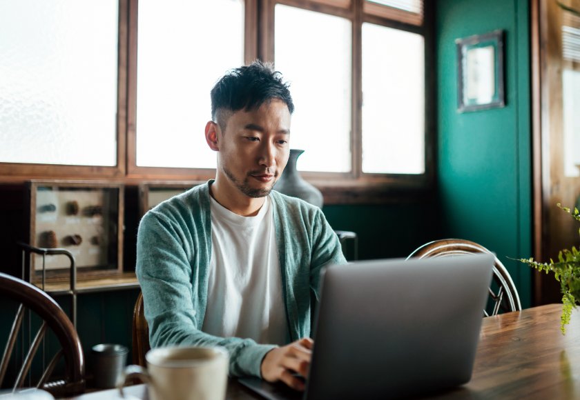 Man on computer