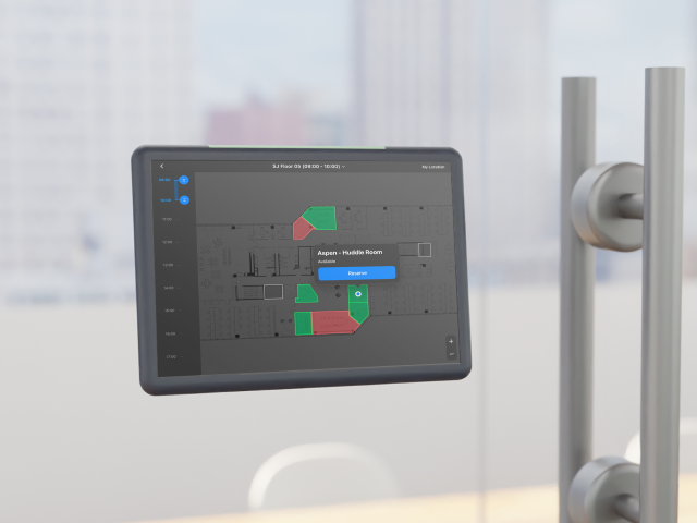 Plattegrond van een verdieping op een iPad