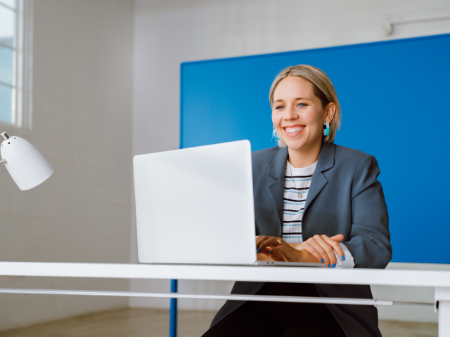 woman working at computer