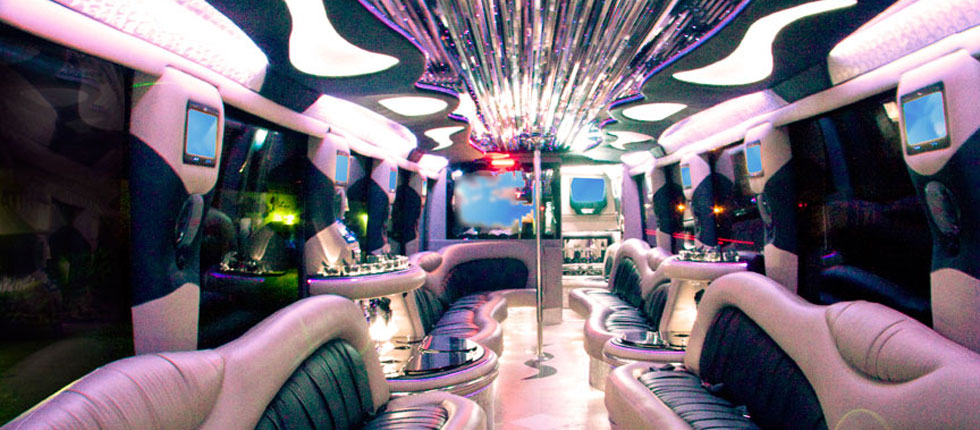 luxury party bus interior