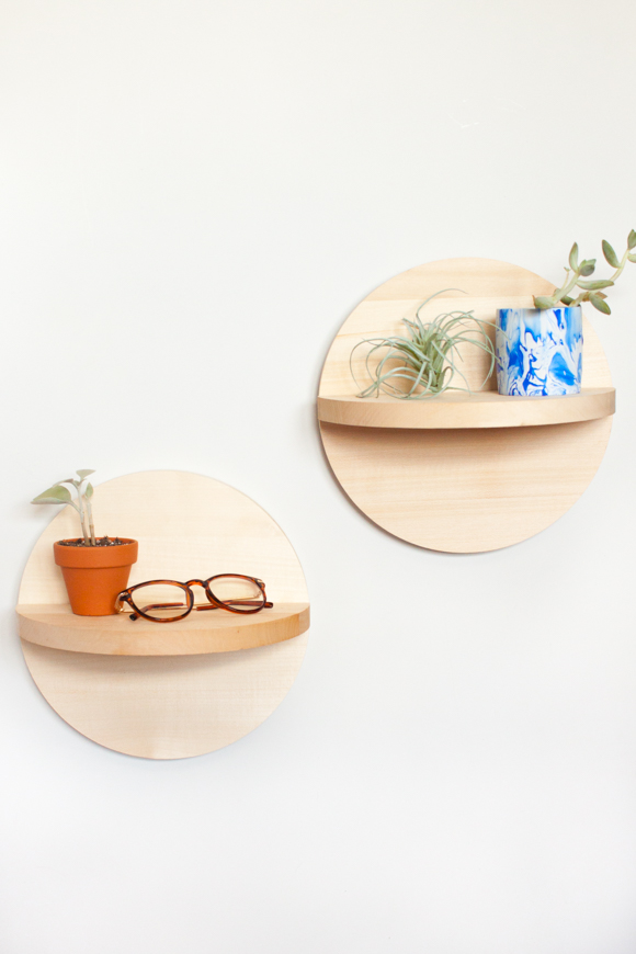 DIY Wooden Circle Shelves