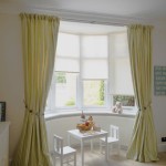 Bay Window with Blinds and Curtains