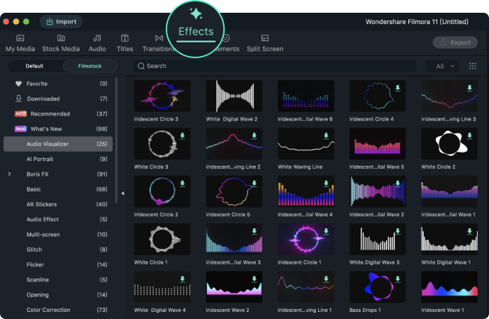 audio visualizer effects