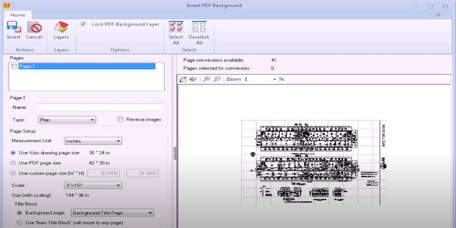 Import PDF to Visio