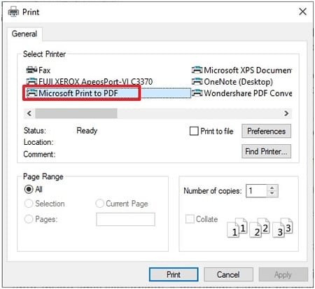 notepad print to pdf