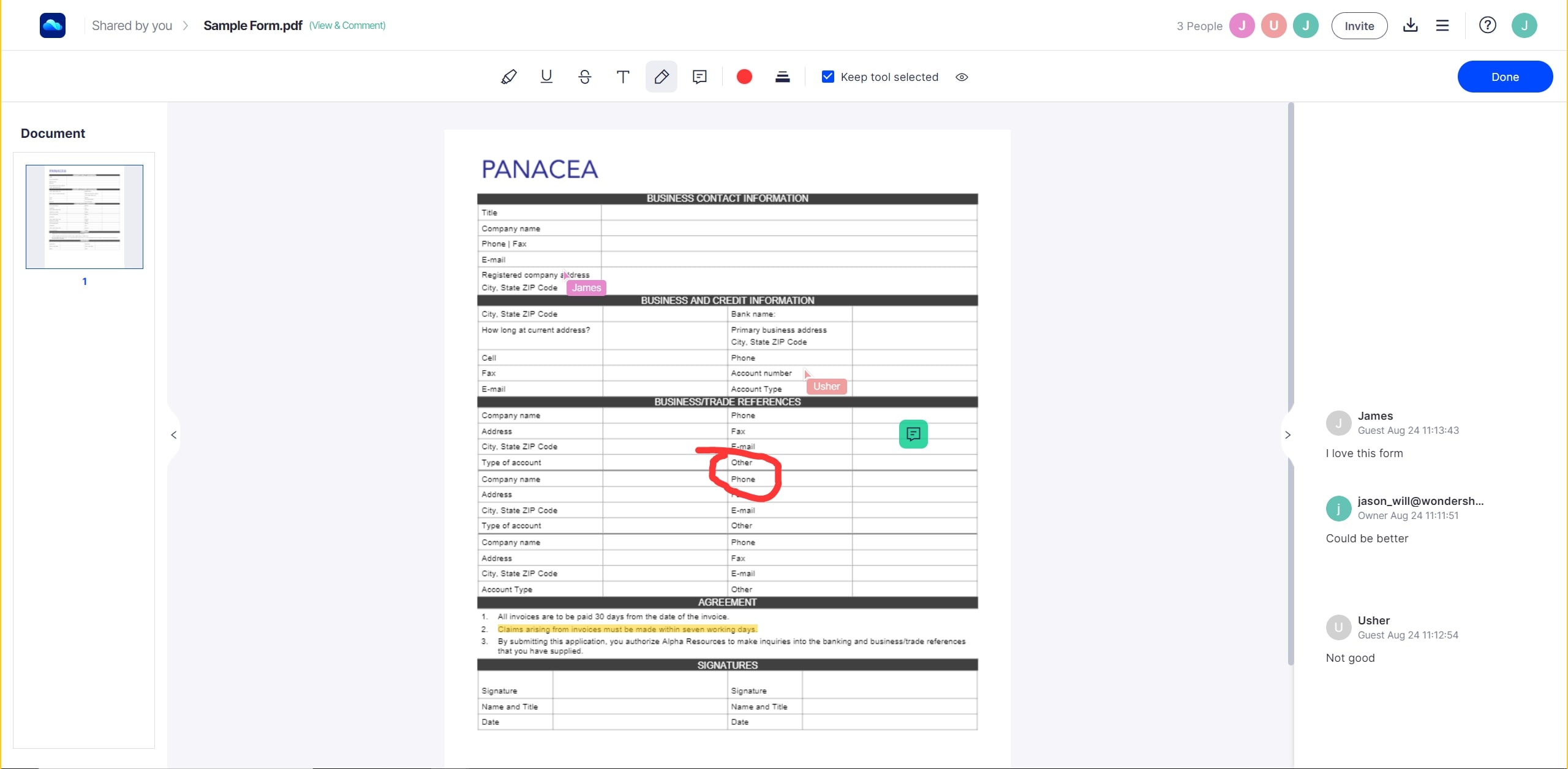 wondershare document cloud pdf highlighter app