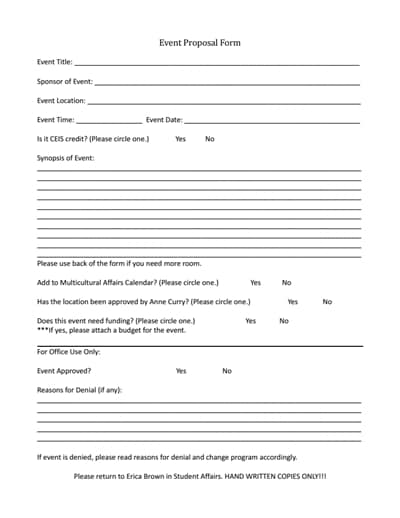 Event Proposal PDF Template