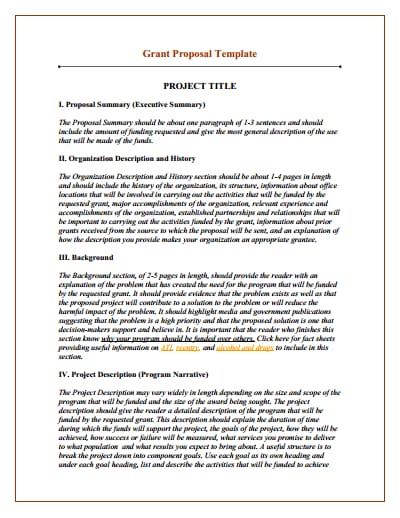 Grant Proposal Template