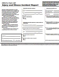 OSHA Form 301: Free Download, Create, Edit, Fill and Print