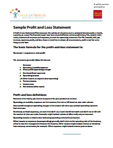 Profit And Loss Statement - Free Download, Edit, Fill, Create and Print PDF Temp