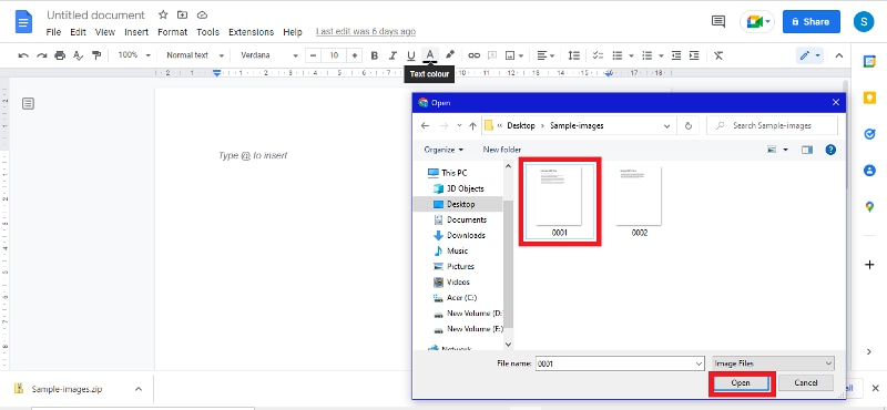 Insertar la imagen PDF