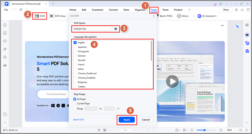 convert pdf image to text