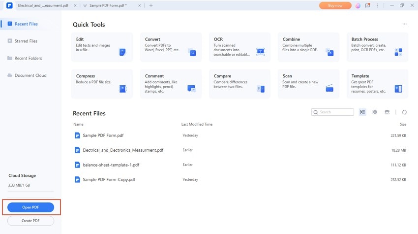 compress pdf offline on pdfelement