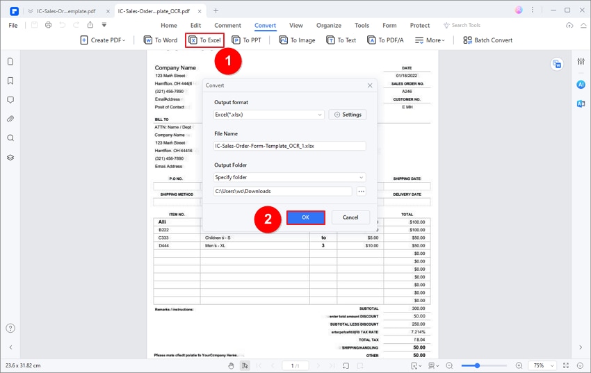 convert scanned pdf to excel