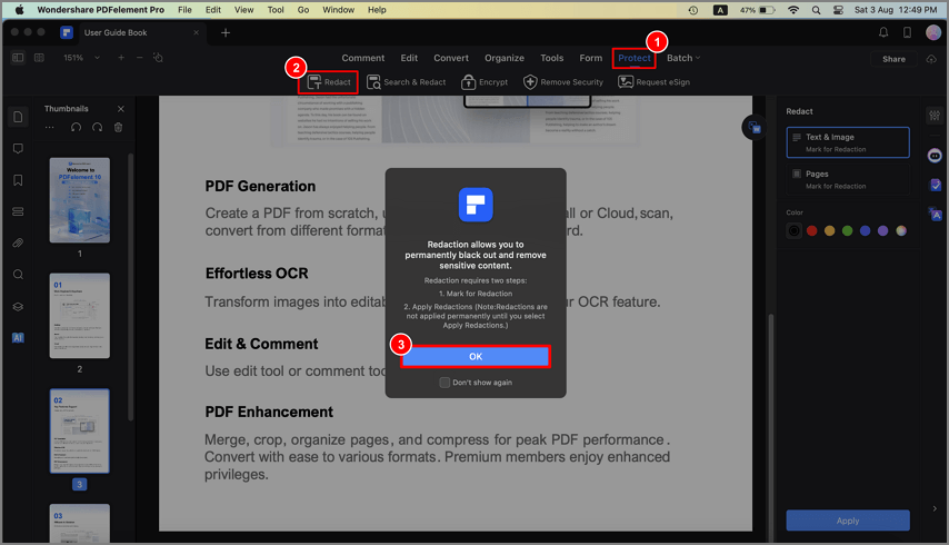 pdfelement para mac censura para seguridad