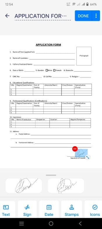 fill and sign pdf android