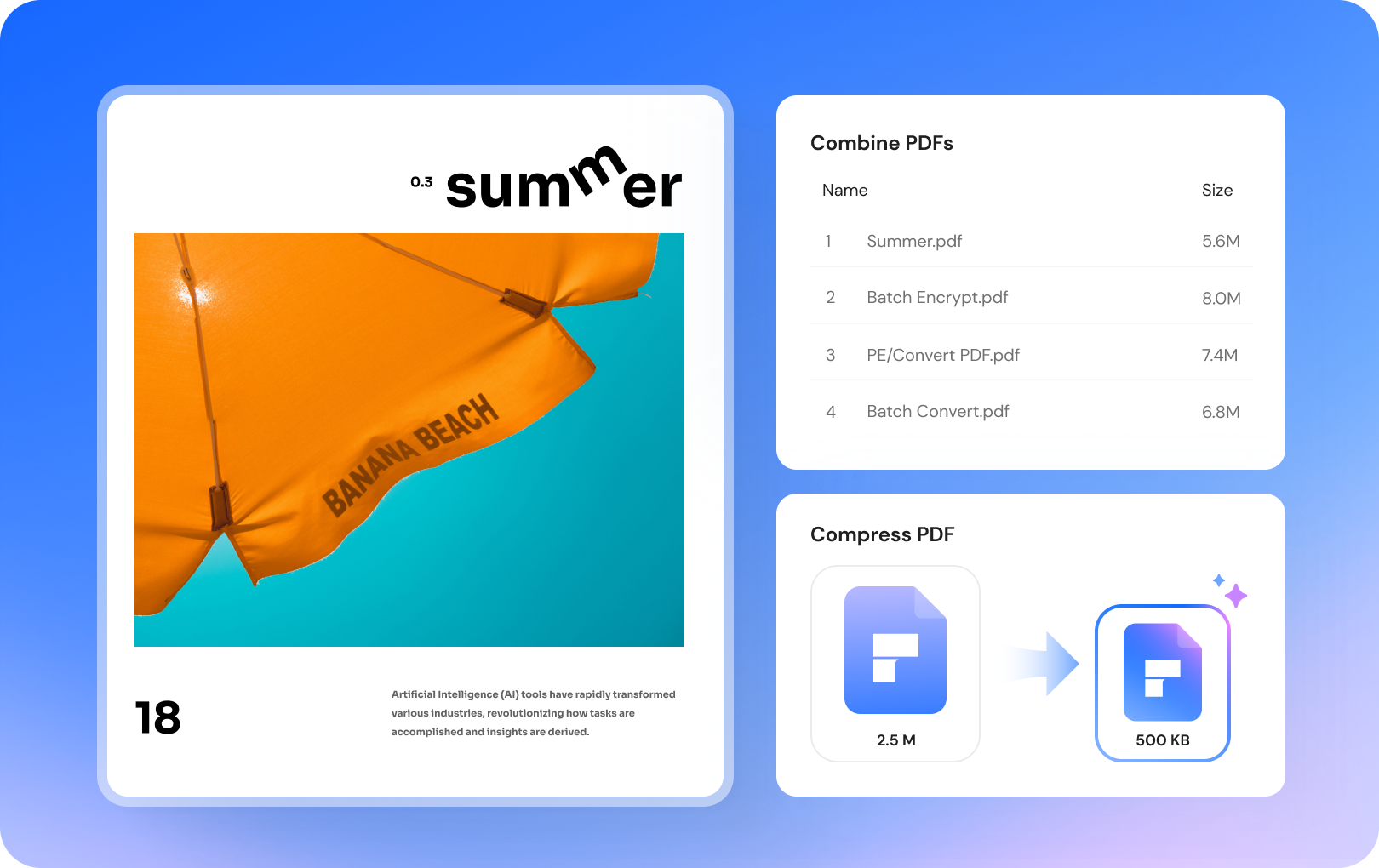 merge and compress pdf