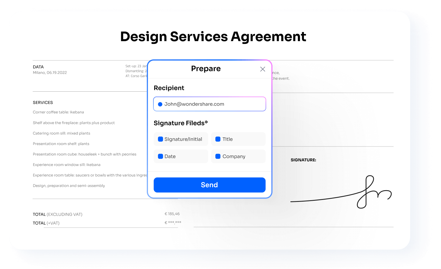 Open PDFs to esign