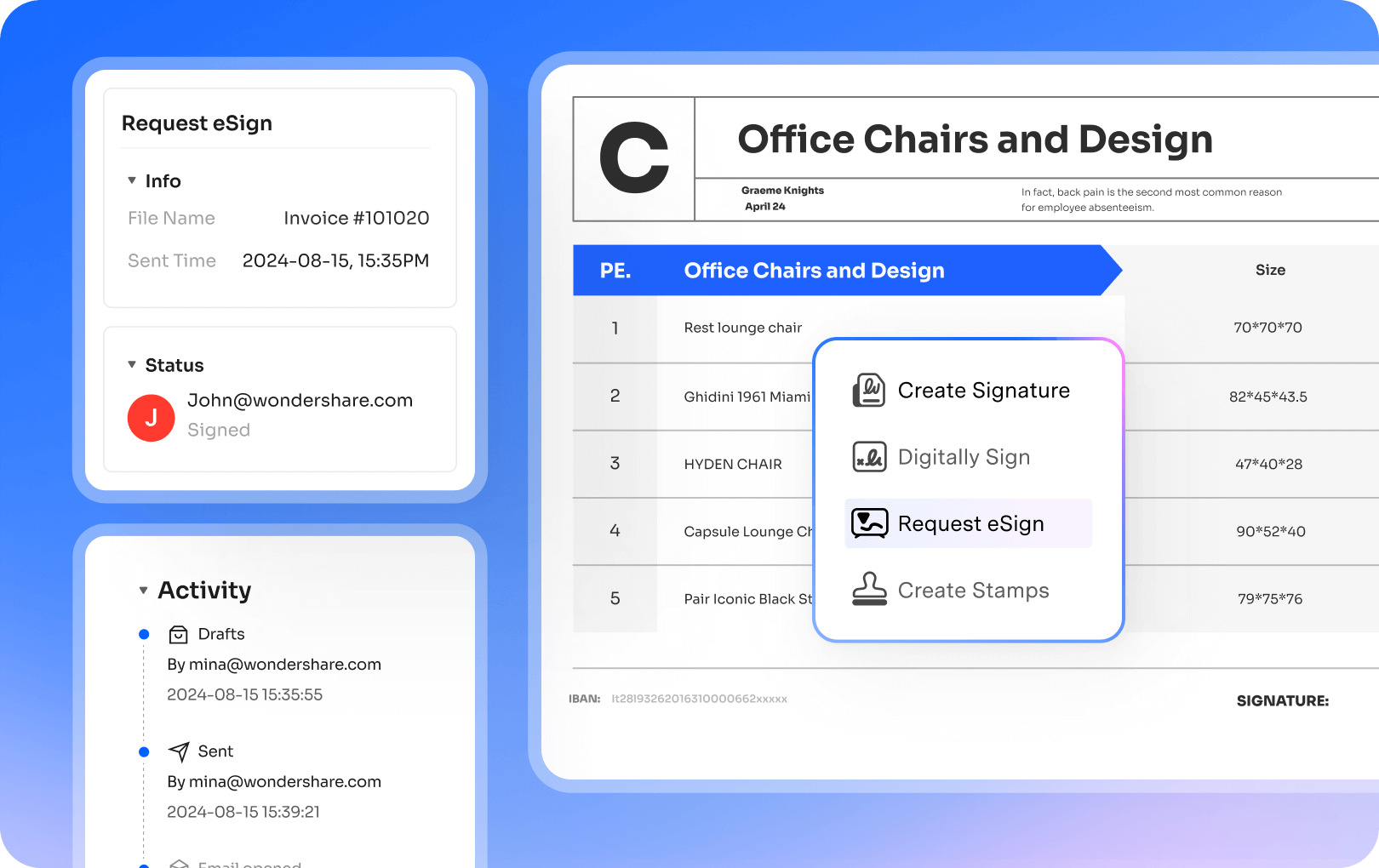 Crea la firma per il pdf