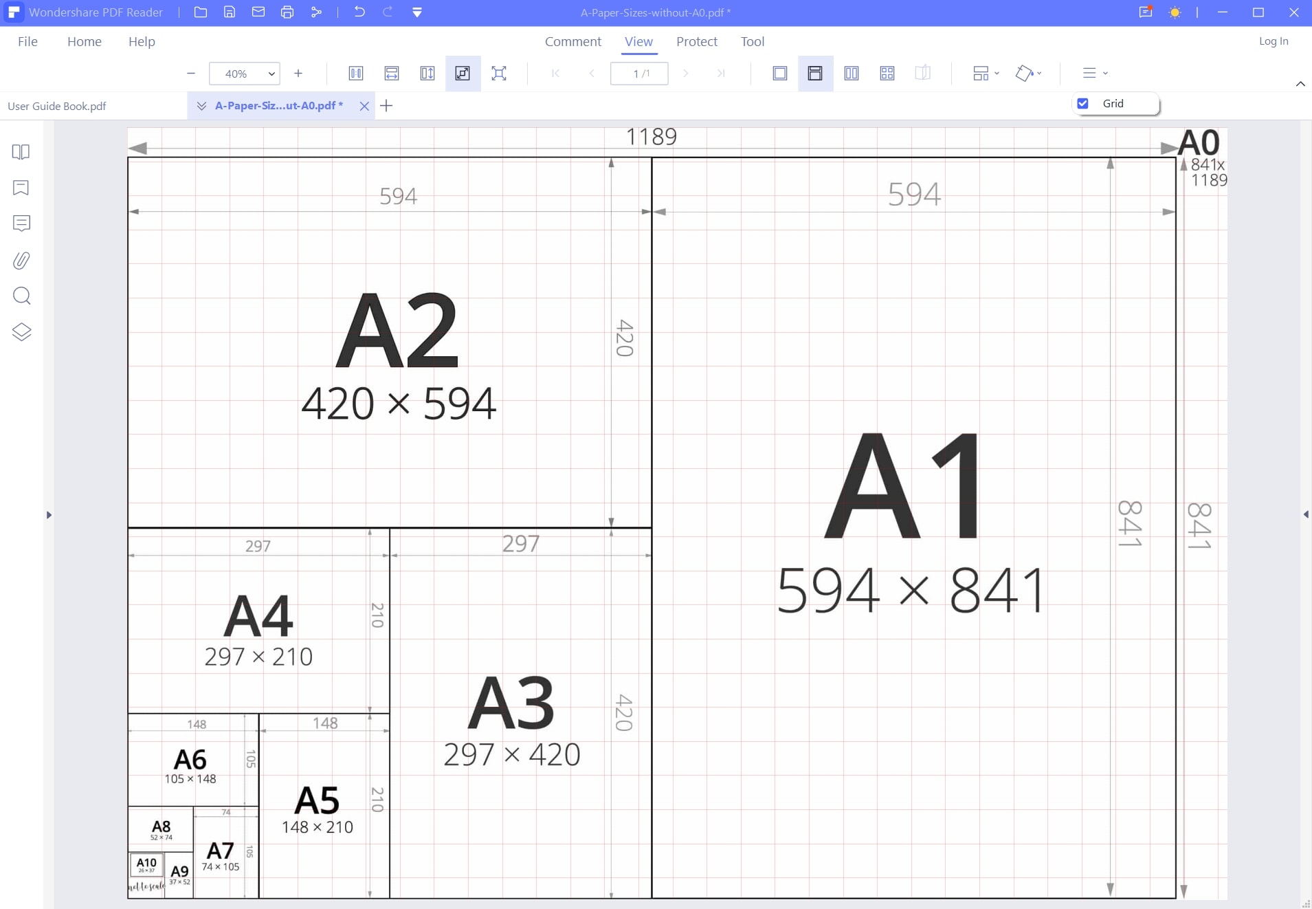 pdf reader grid tool