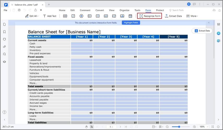 fill out pdf forms in PDFlement