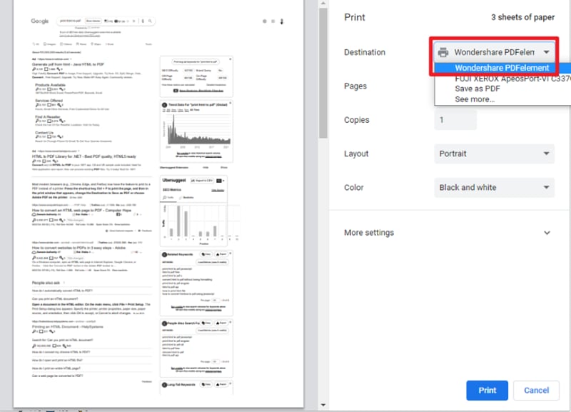 print websie to pdf windows