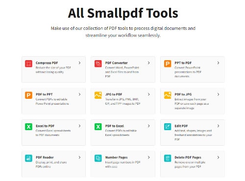 Add Page Numbers to PDF Online with SmallPDF