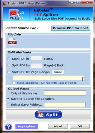 split pdf into two files