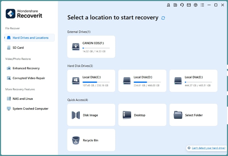 اختر موقع بطاقة sd