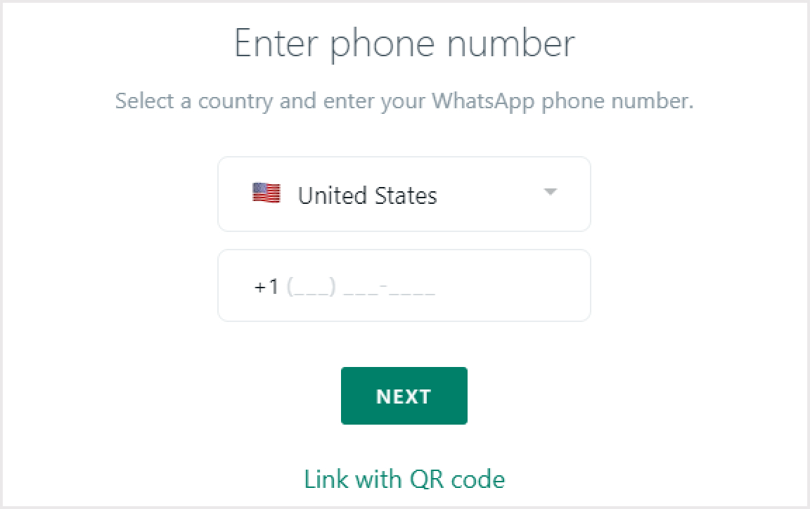 enter your phone number to link