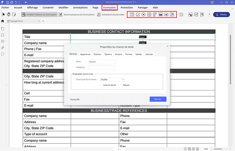 formulaires pdf éditables