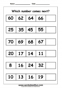 missing number counting on Pinterest  worksheets skip WorksheetFun