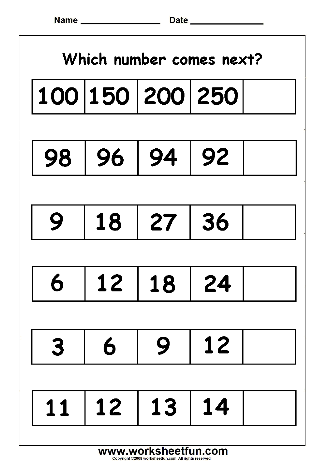 skip number worksheets  counting missing on WorksheetFun Pinterest