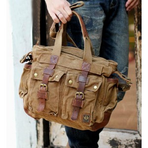 mens Canvas satchel handbag