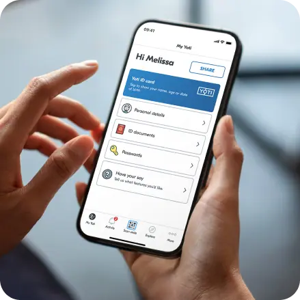 Person using Yoti ID app