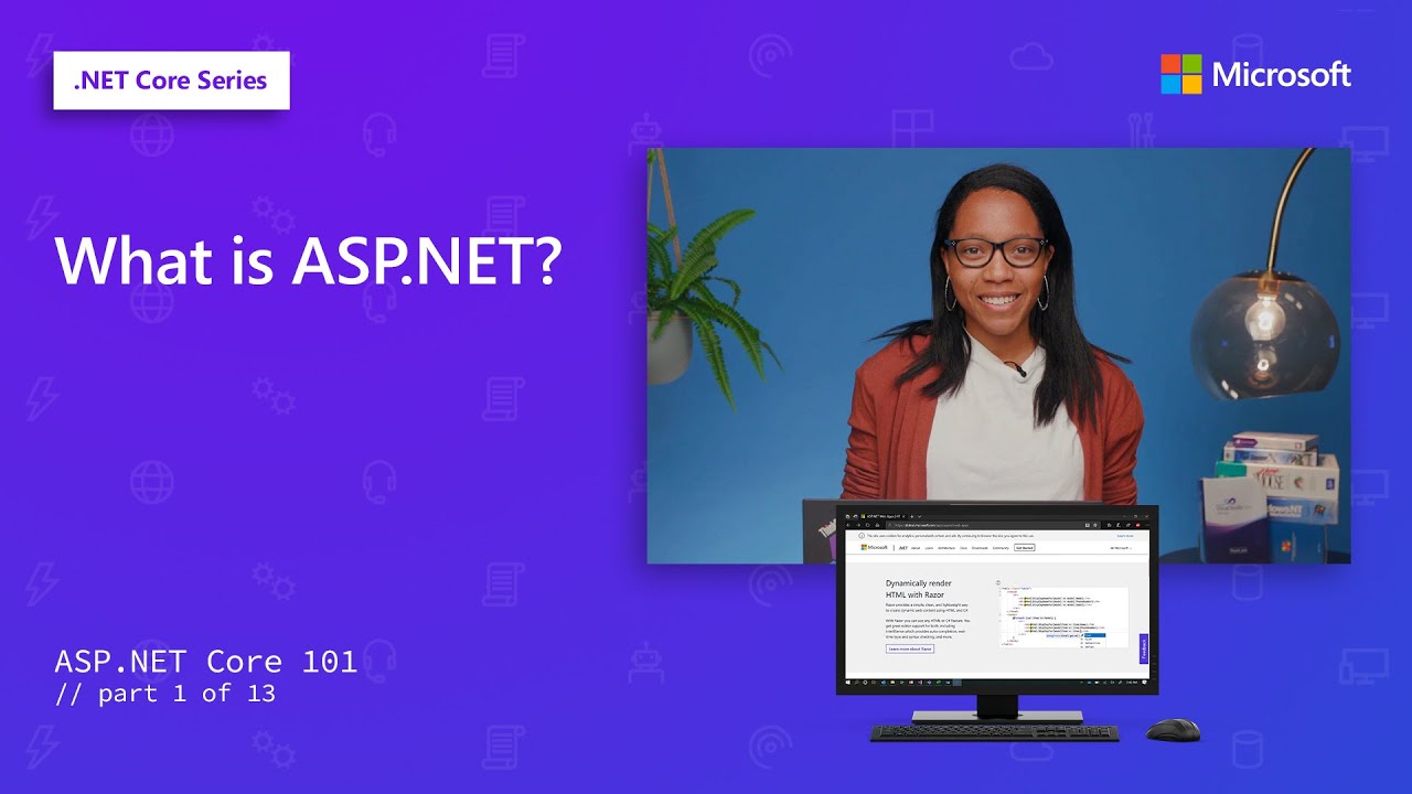 Vídeo de ¿qué es ASP.NET? Captura de pantalla de ASP.NET Core 101