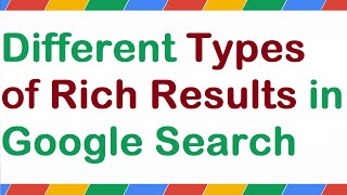 Different Types of Rich Results - Google Search