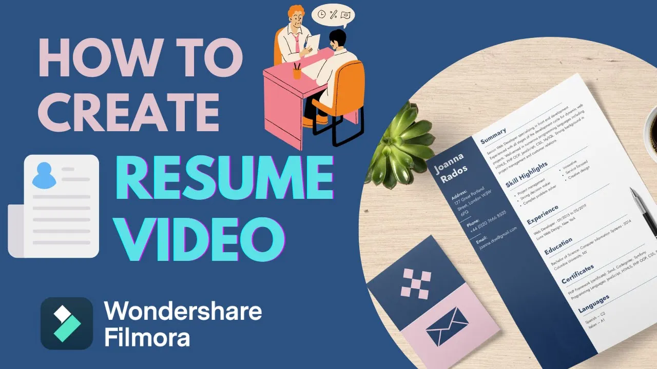 how to create resume video