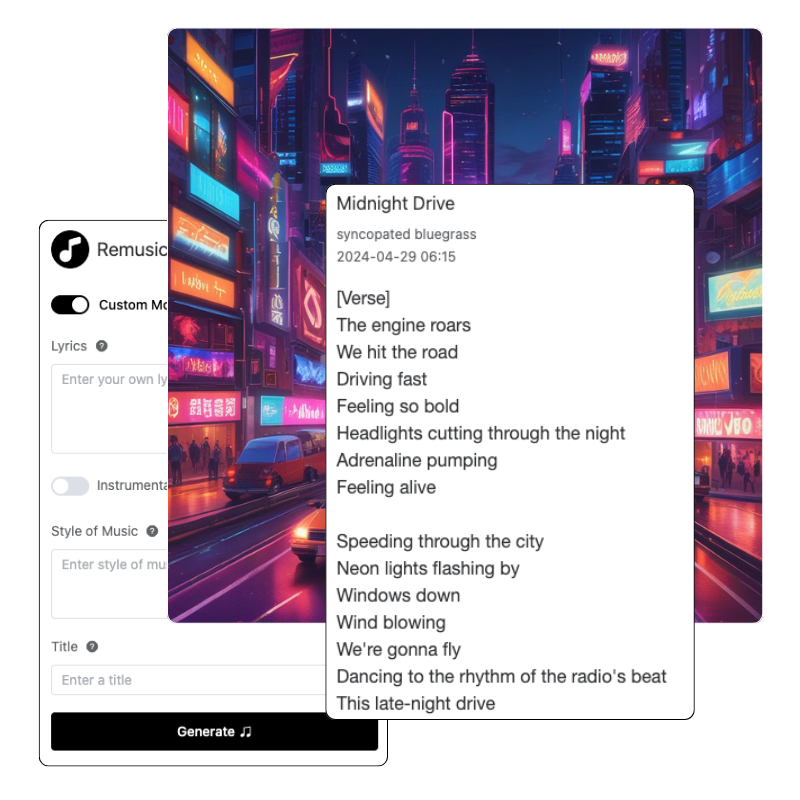 2. Generate Your Music - Remusic