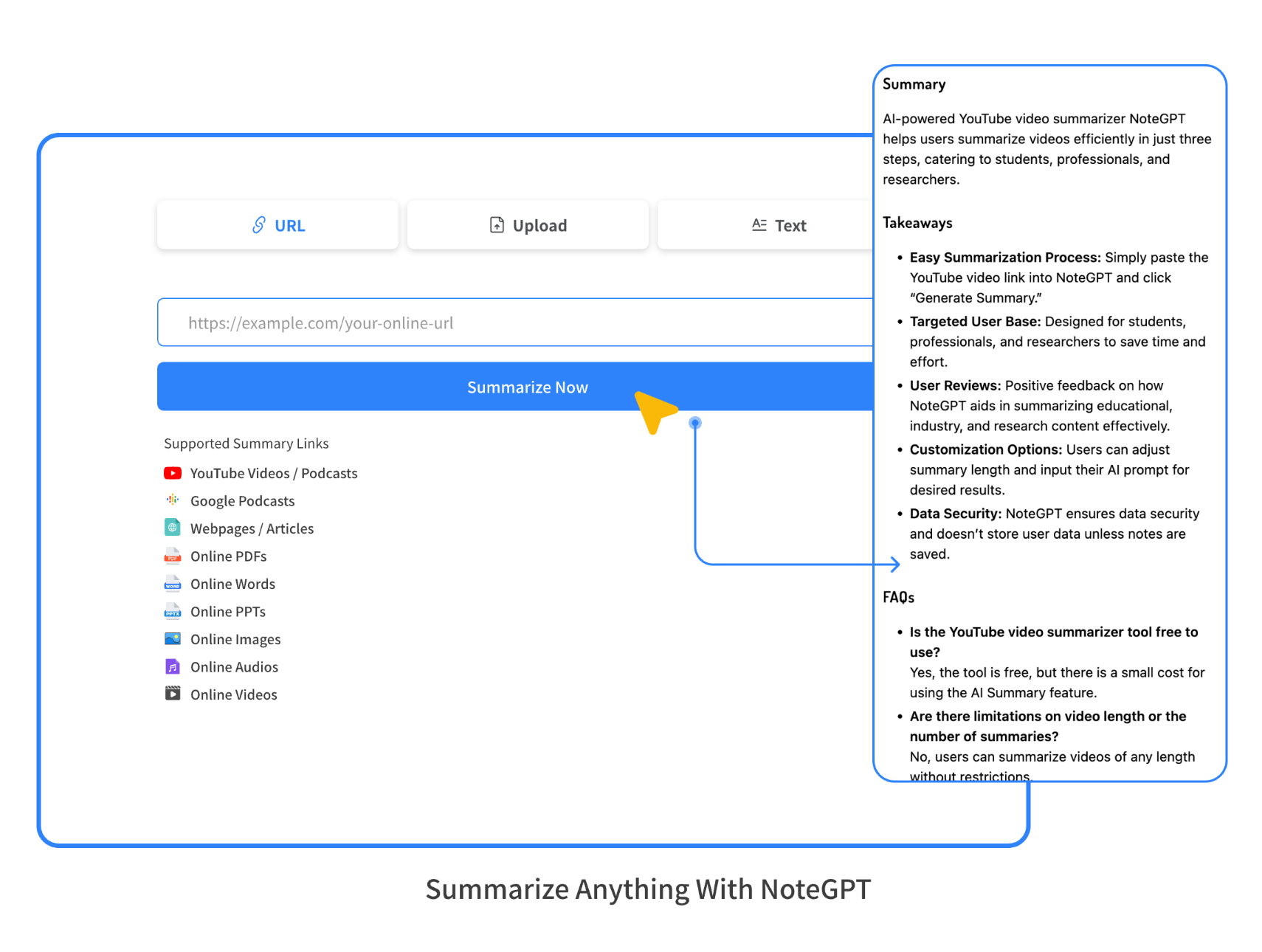 AI Summary for Long Video & Text - NoteGPT