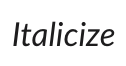 イタリック体の書式設定を適用したテキスト