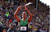 El norteamericano Ashton Eaton, medallista de oro en el decatlón durante los Juegos Olímpicos Londres 2012