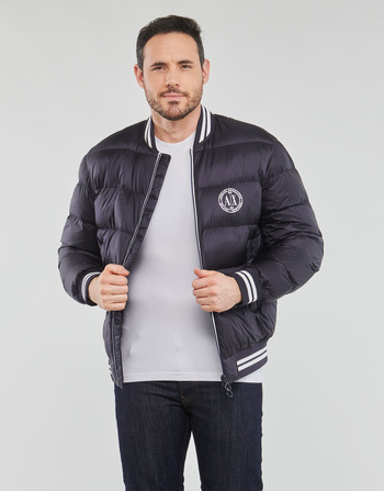 Textil Muži Prošívané bundy Armani Exchange 6LZBL8-ZNWRZ Tmavě modrá / Bílá