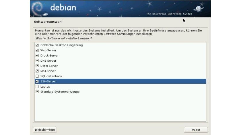 Debian - Paket-Auswahl