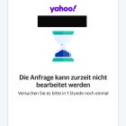 Log-in-Sperre bei Yahoo: "Versuchen Sie es bitte in 1 Stunde noch einmal"