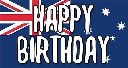 Australian Happy Birthday Flag