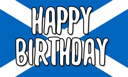 Scottish Happy Birthday Flag